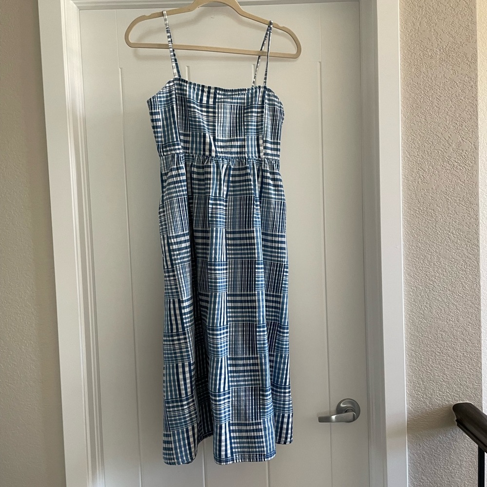 Jcrew midi plaid dress